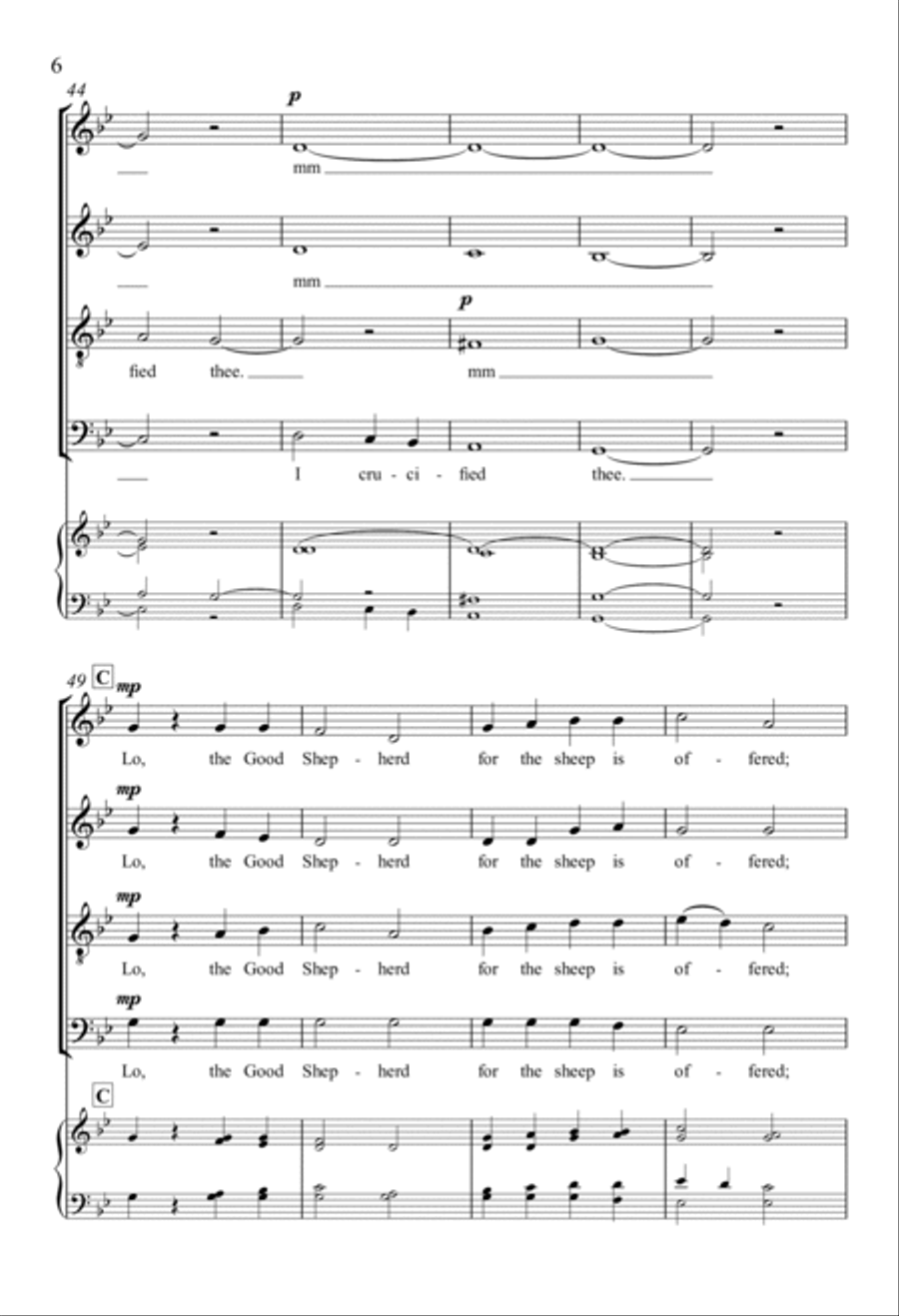 Ah, Holy Jesus 4-Part scores gallery preview page 5