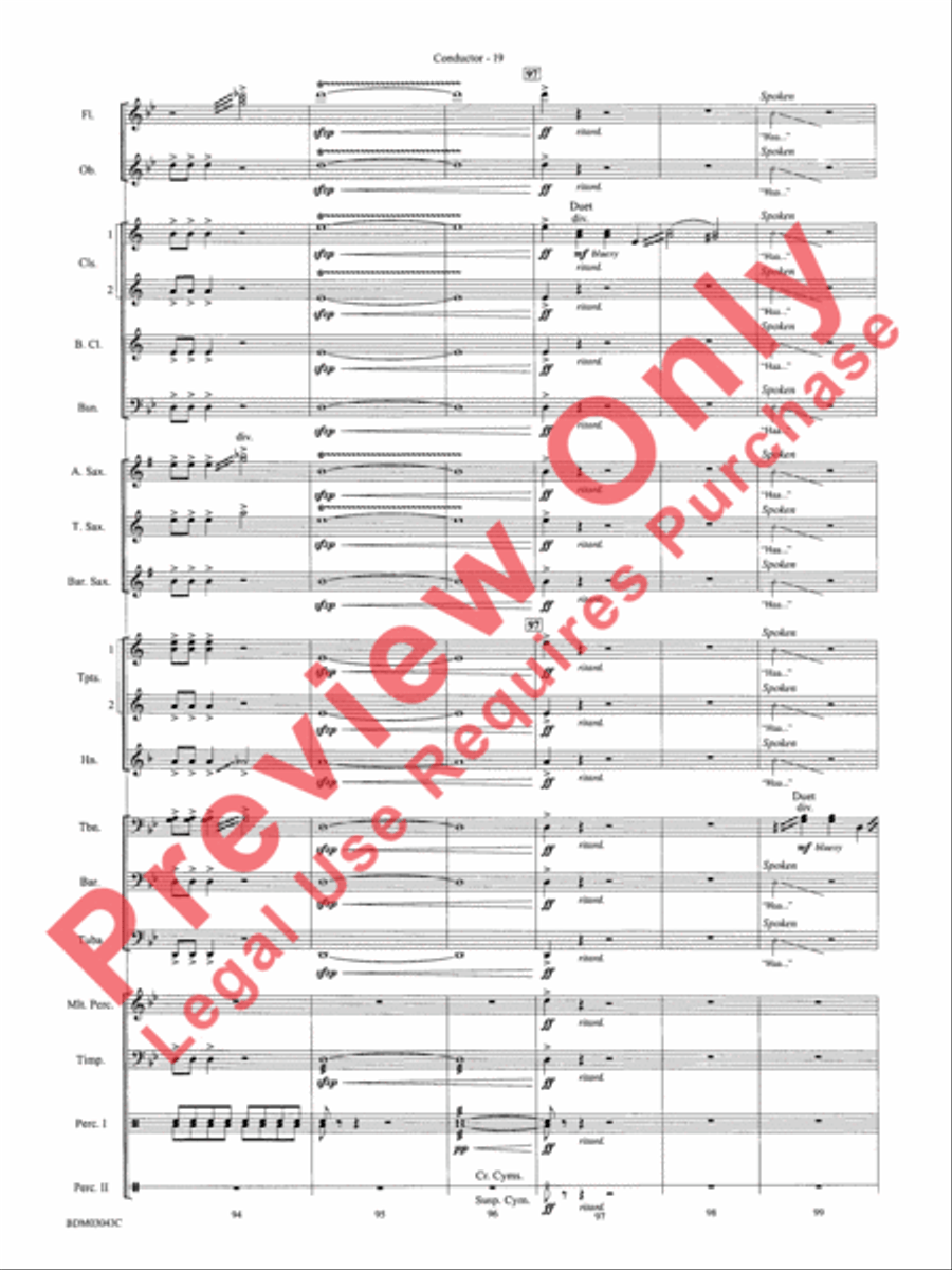 The Great Steamboat Race The Great Steamboat Race Concert Band scores gallery preview page 22