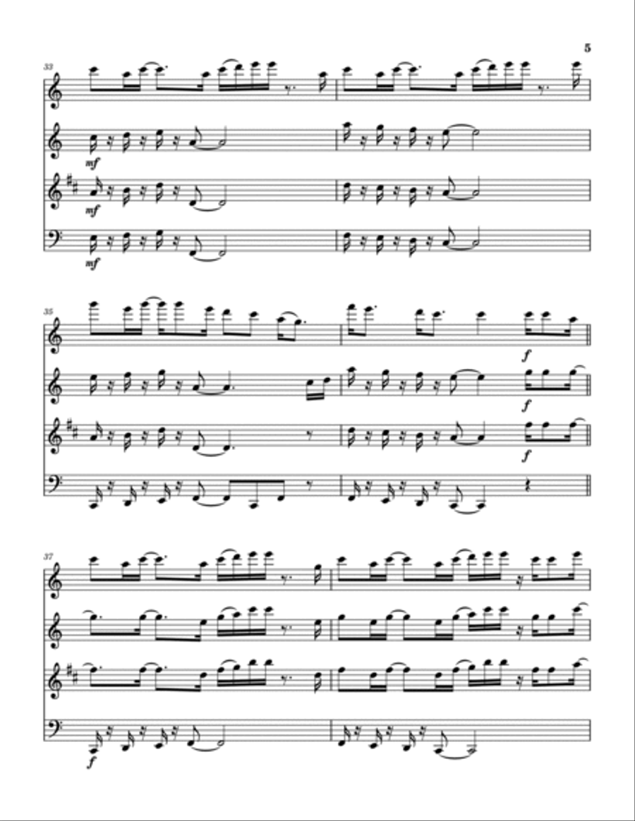 God Is Good (all The Time) Woodwind Quartet scores gallery preview page 6