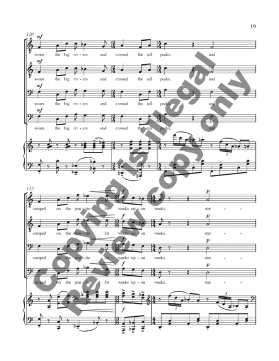 Sweet Betsy Sweet Betsy TTBB scores gallery preview page 38
