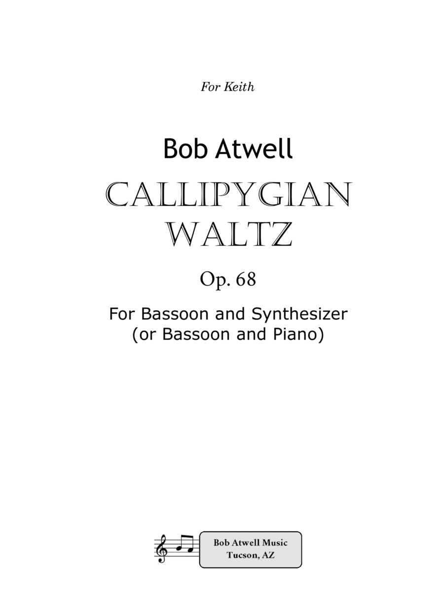 Callipygian Waltz Bassoon scores gallery preview page 1