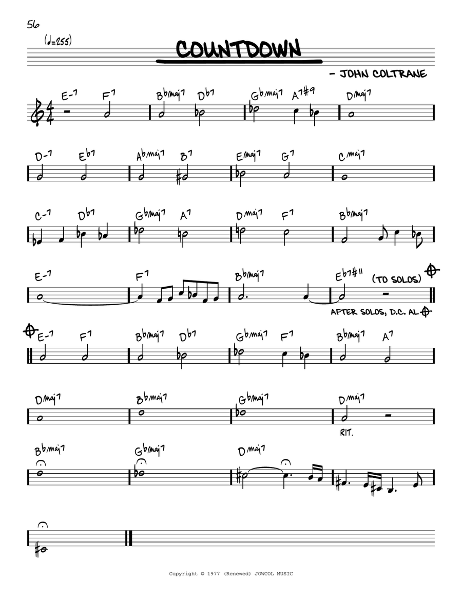 Countdown Piano scores gallery preview page 1