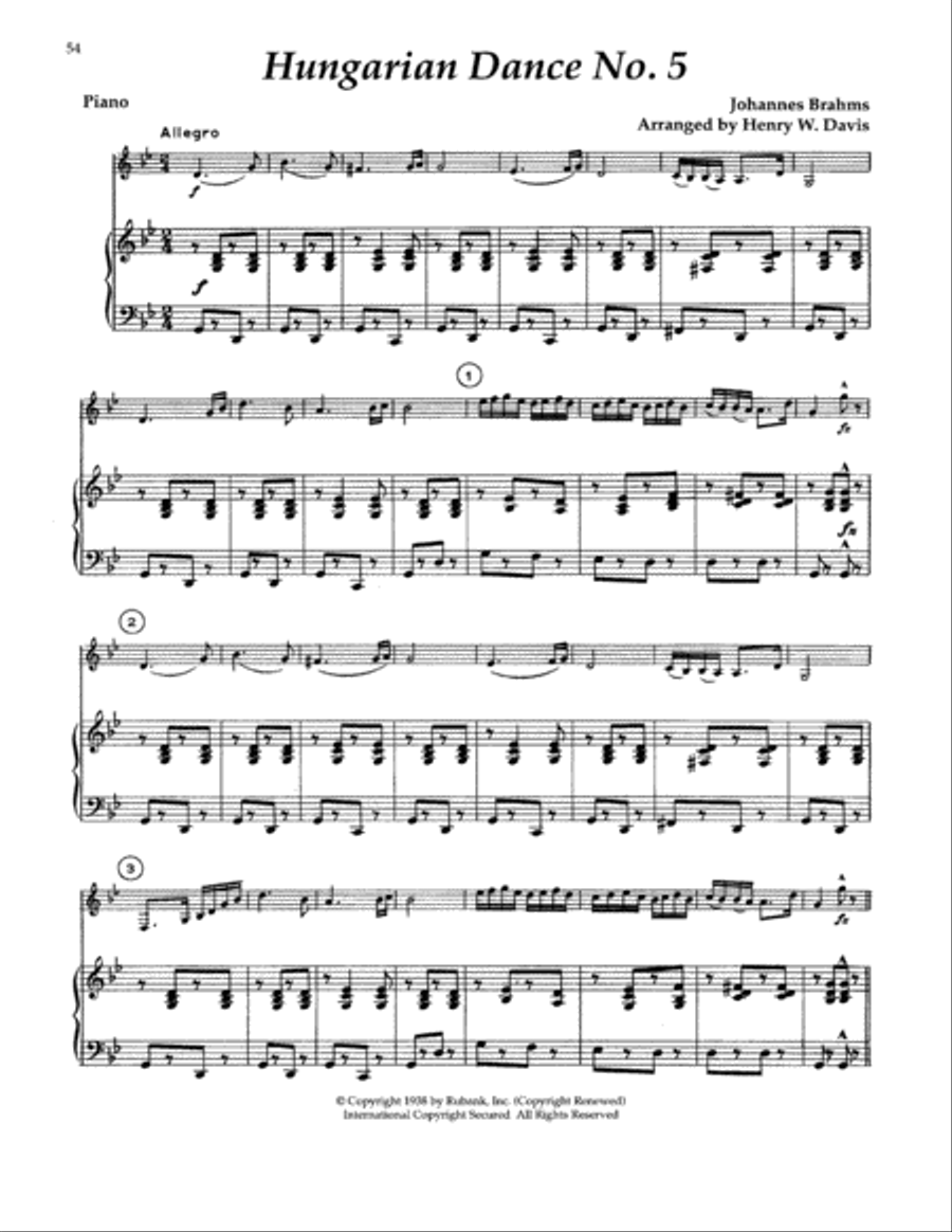 Hungarian Dance No. 5 Alto Saxophone scores gallery preview page 1