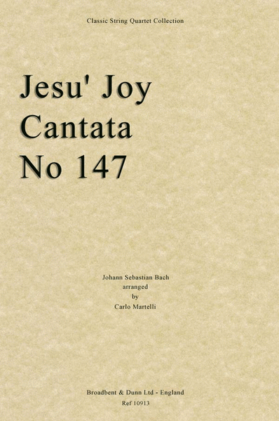 Jesu' Joy, Cantata No. 147