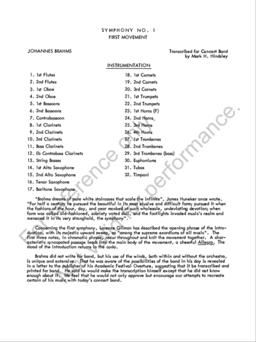 Symphony No. 1 Concert Band scores gallery preview page 3