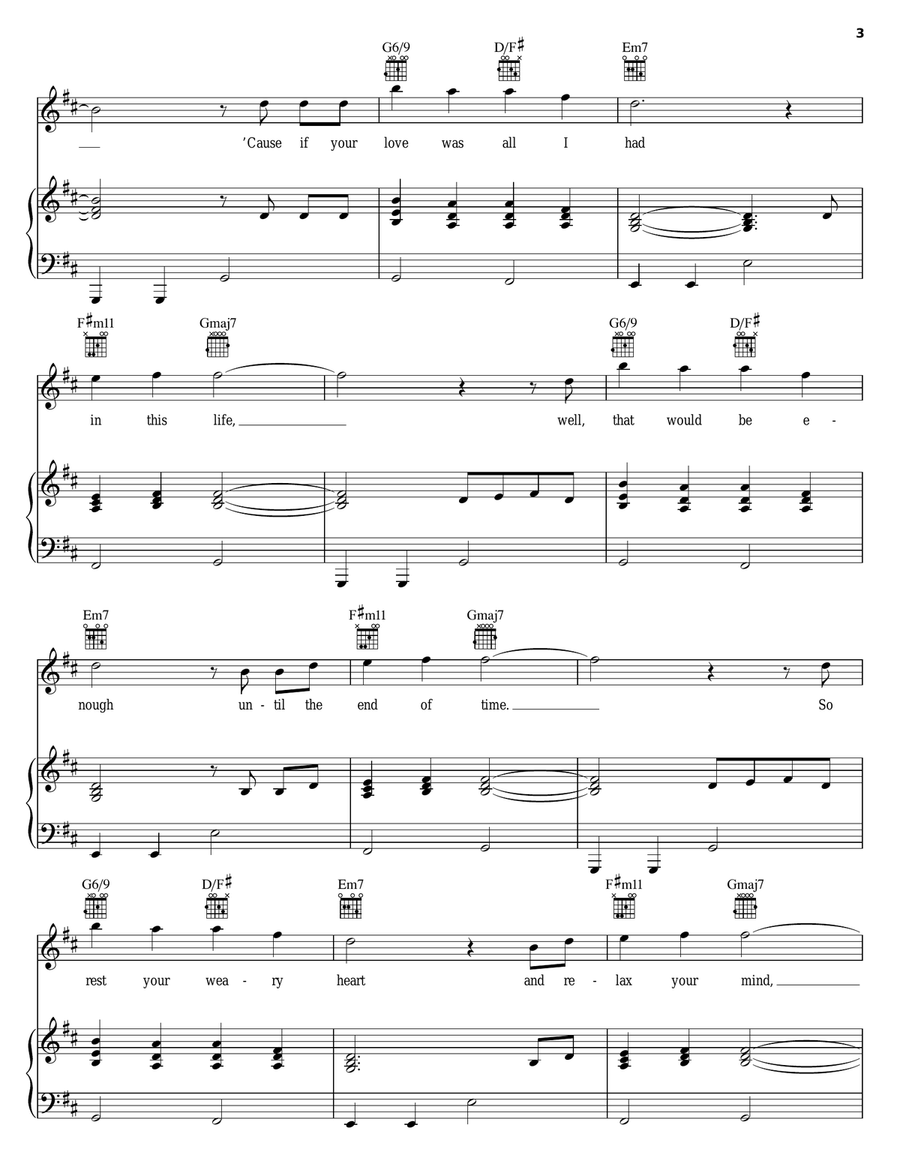 Until The End Of Time Piano, Vocal, Guitar scores gallery preview page 3