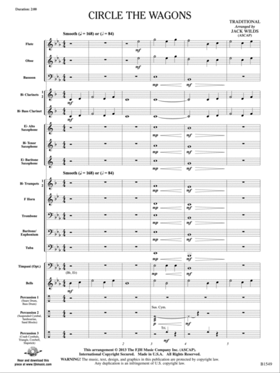 Circle the Wagons: Score Concert Band scores gallery preview page 3