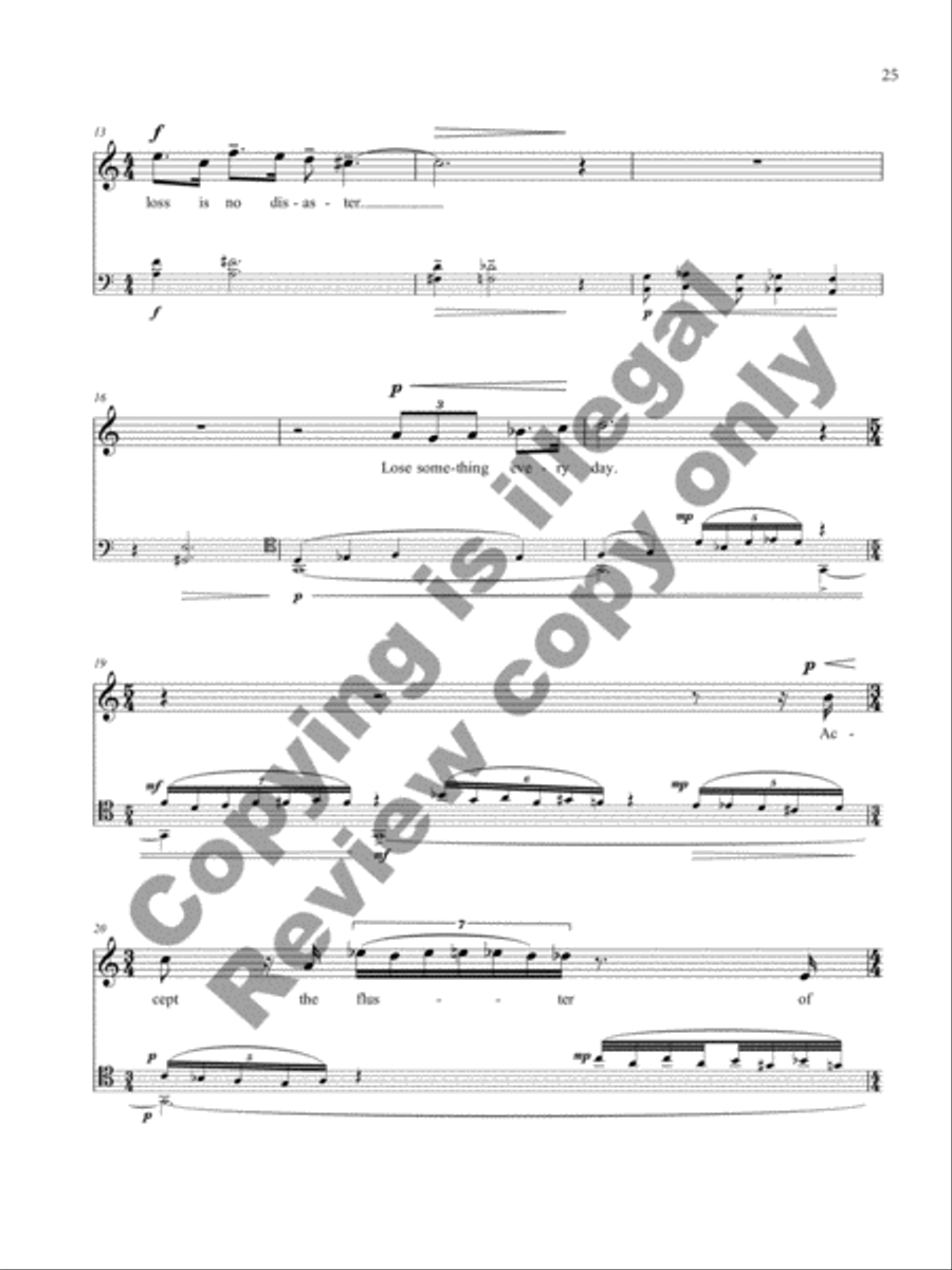 One Art Mezzo-Soprano Voice scores gallery preview page 12