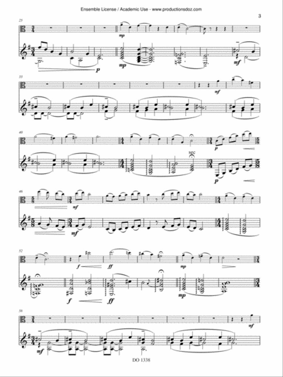 Four brief works for viola and guitar Viola scores gallery preview page 3