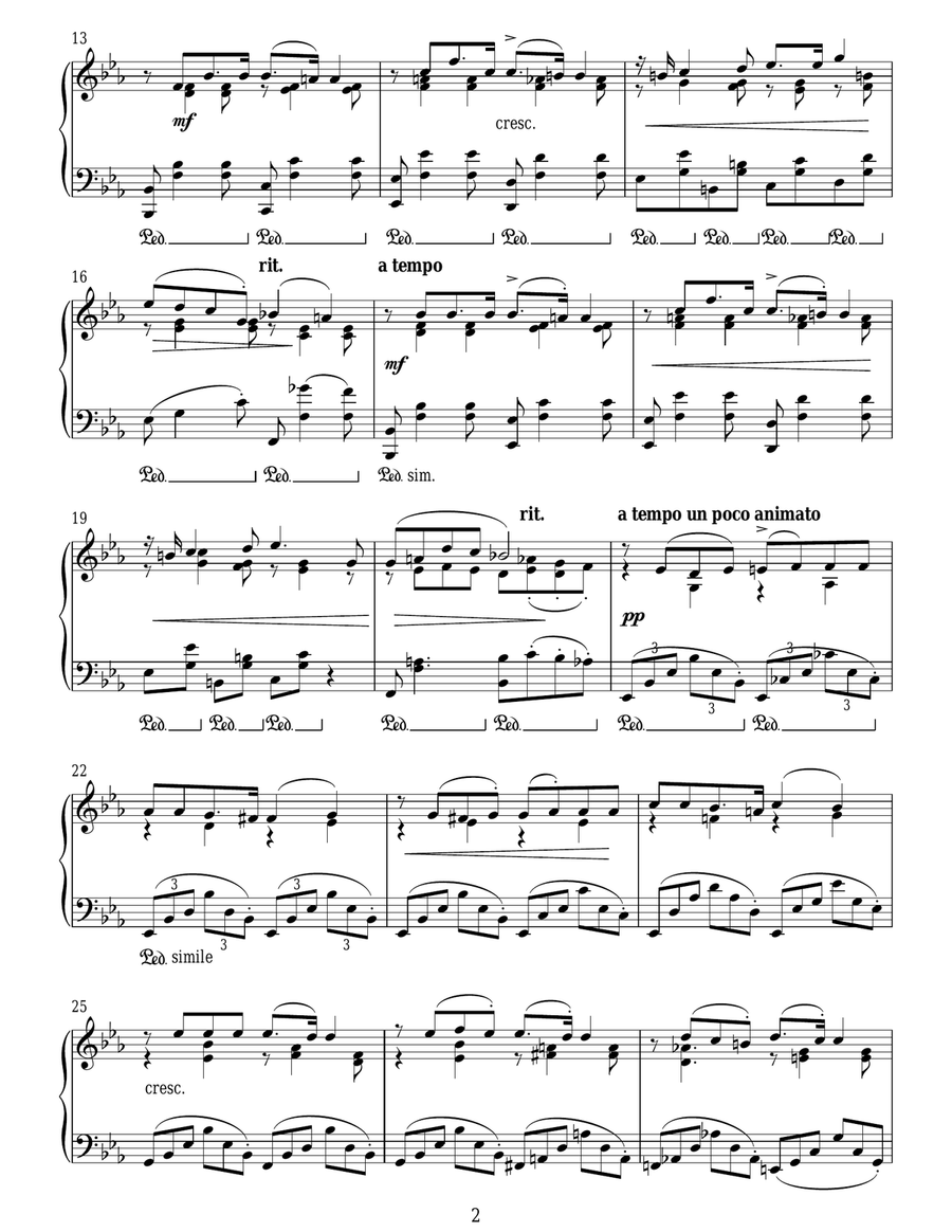Romance, Op.44 No. 1 Romance, Op.44 No. 1 Piano Solo scores gallery preview page 2