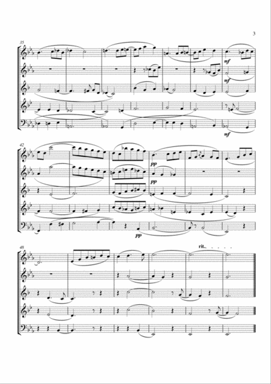 Abendfriede Abendfriede Woodwind Quintet scores gallery preview page 3