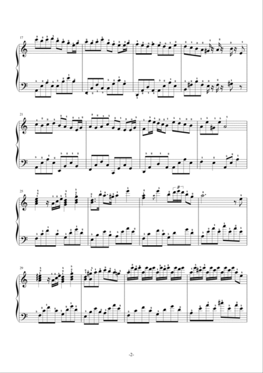 Flower Dance,Dj Okawari,Easy Piano,with Fingering Easy Piano scores gallery preview page 2