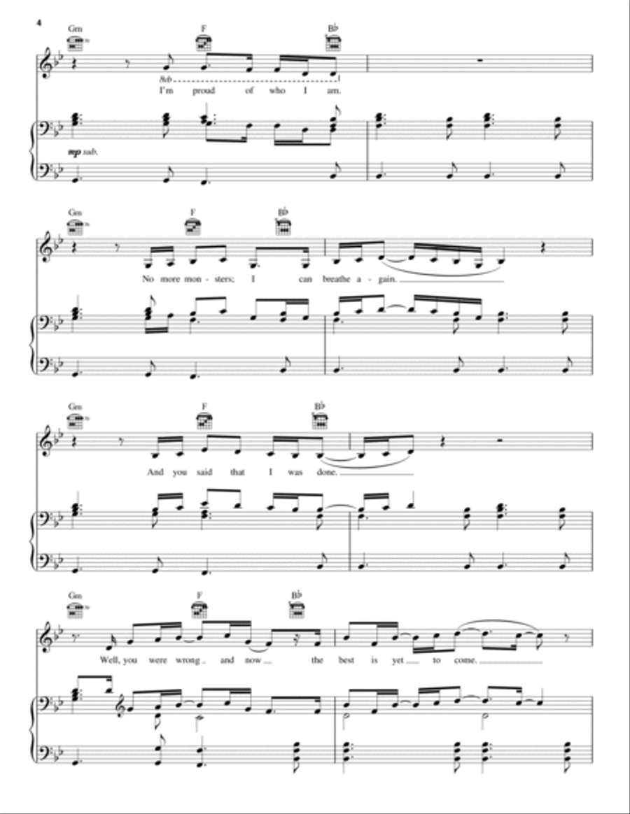 Praying Praying Piano, Vocal, Guitar scores gallery preview page 4