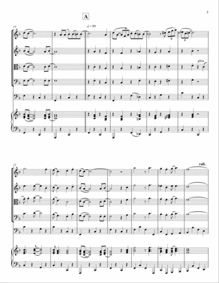 Just a Closer Walk with Thee, for string orchestra String Orchestra scores gallery preview page 3
