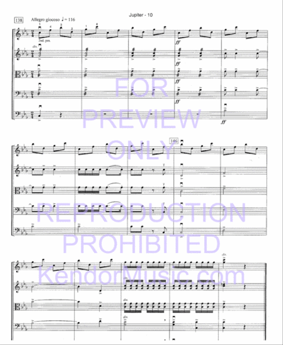 Jupiter (from The Planets) String Orchestra scores gallery preview page 12