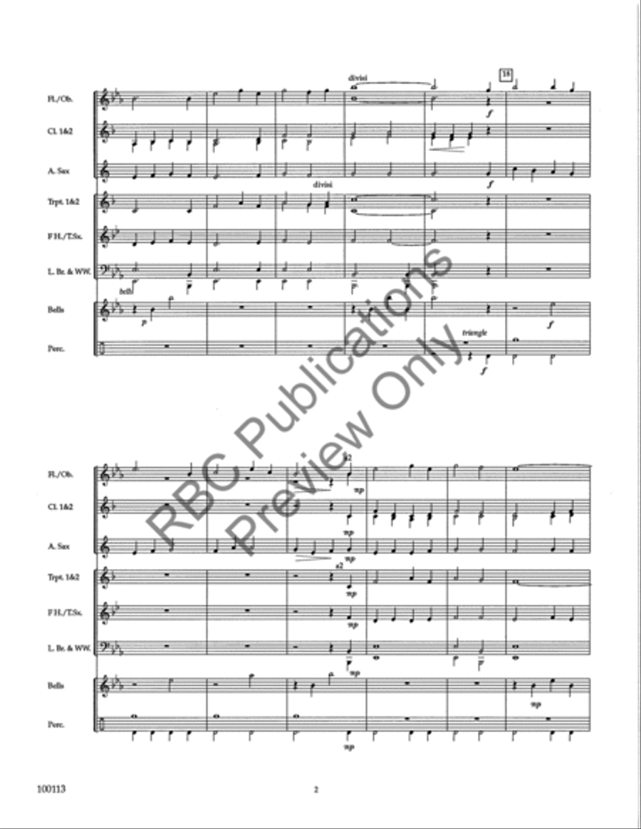At A Country Chapel (Score) Concert Band scores gallery preview page 4
