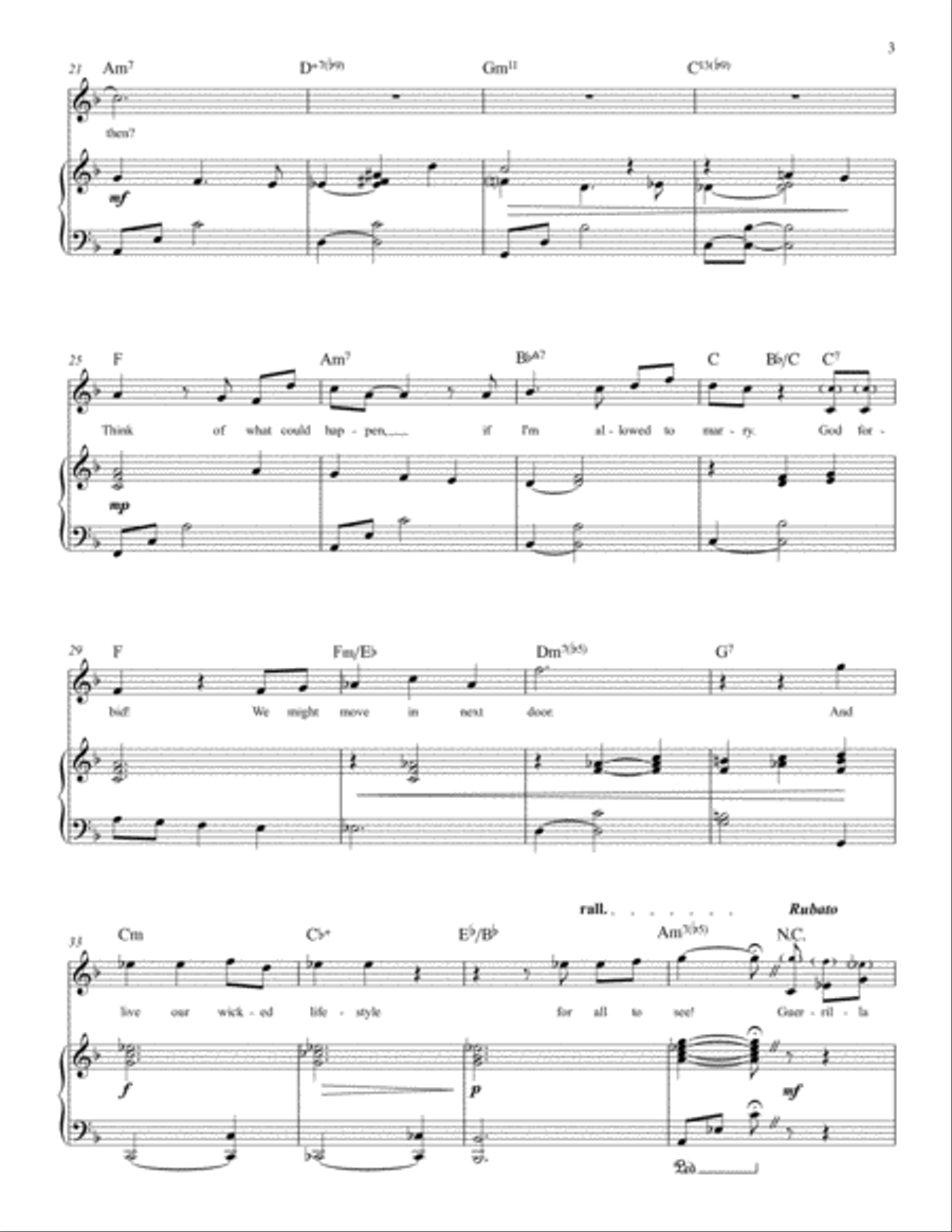 If People Like Me Marry (Starting Key: F-Major) Voice scores gallery preview page 3