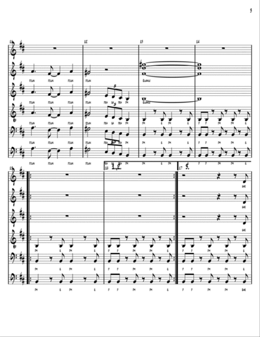 Show Me How You Burlesque 4-Part scores gallery preview page 3