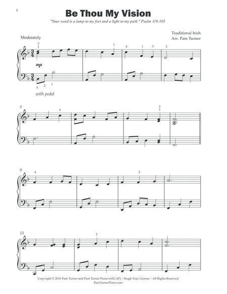 Be Thou My Vision (Early Intermediate Piano Solo) image number null