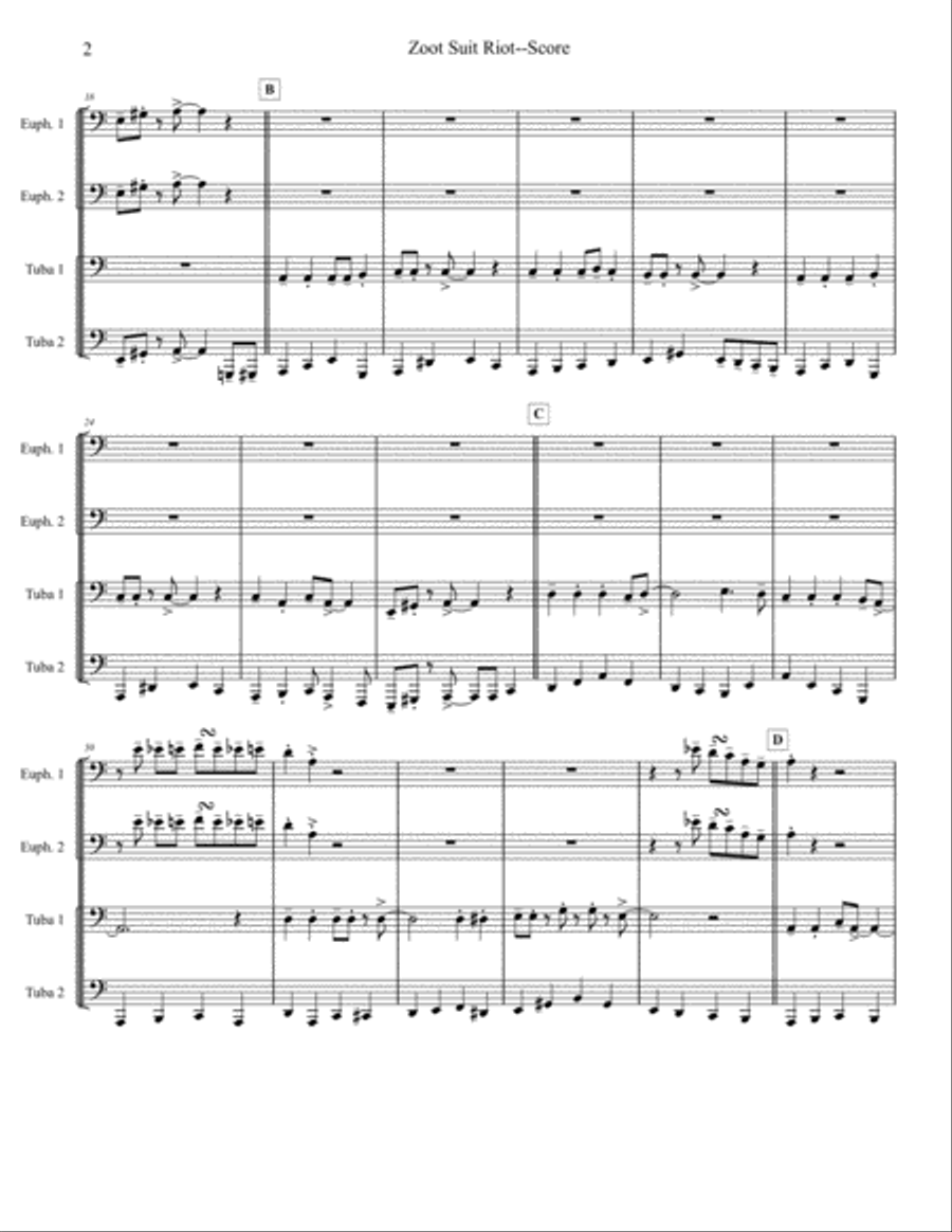 Zoot Suit Riot Brass Ensemble scores gallery preview page 2