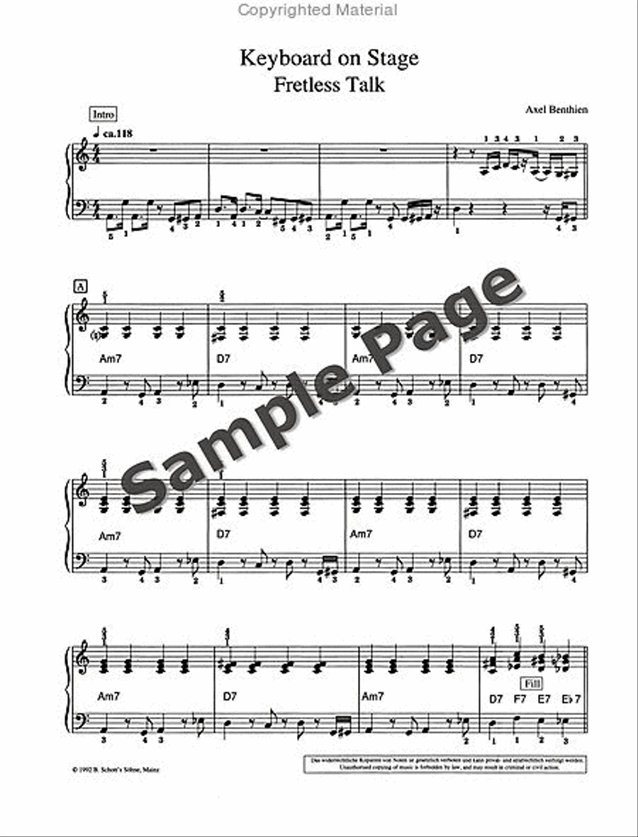 Keyboard On Stage Piano/cassette Piano scores gallery preview page 7
