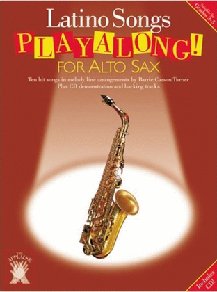 Applause Playalong Latino Alto Sax Book/CD