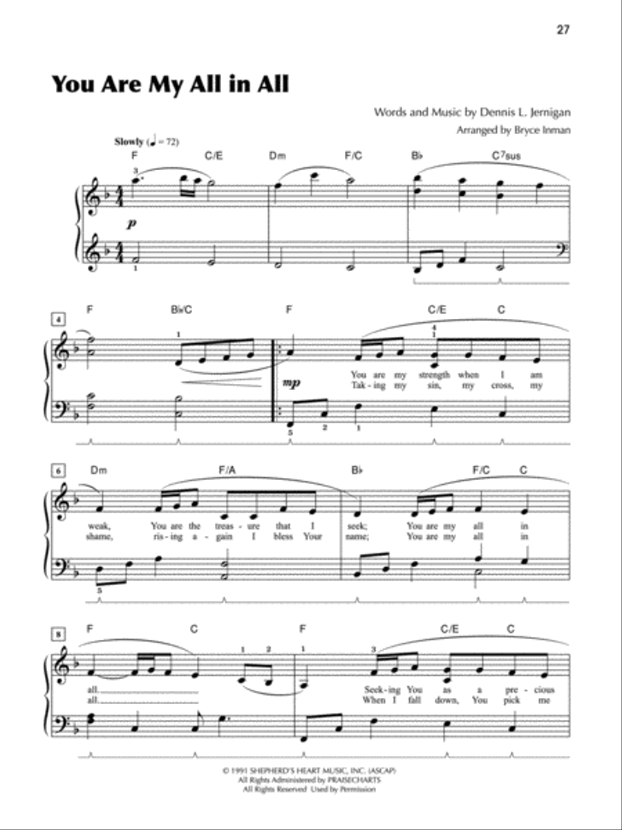Popular Praise Popular Praise Easy Piano scores gallery preview page 4