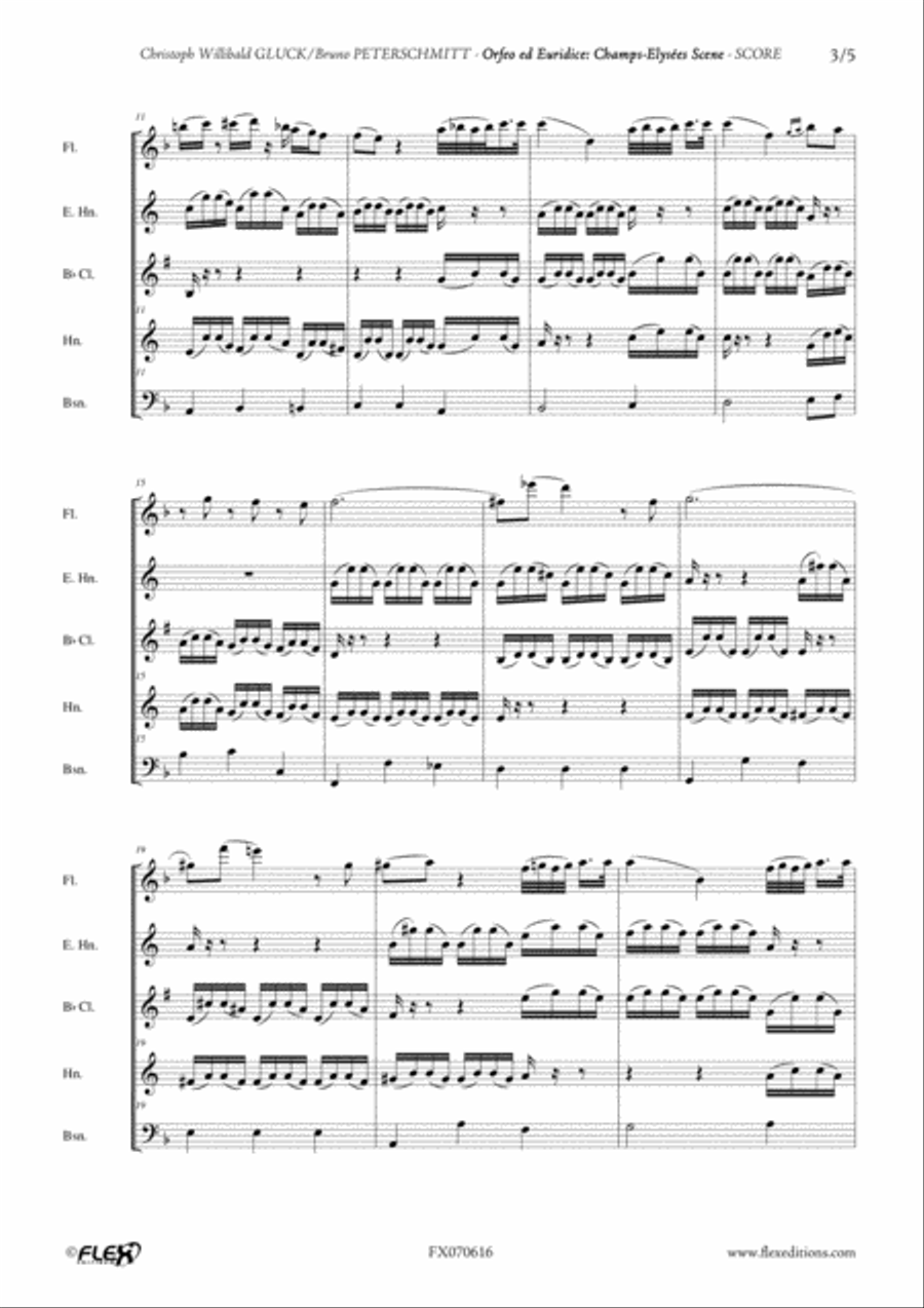 Orfeo ed Euridice - Champs Elysees Scene Woodwind Quintet scores gallery preview page 3