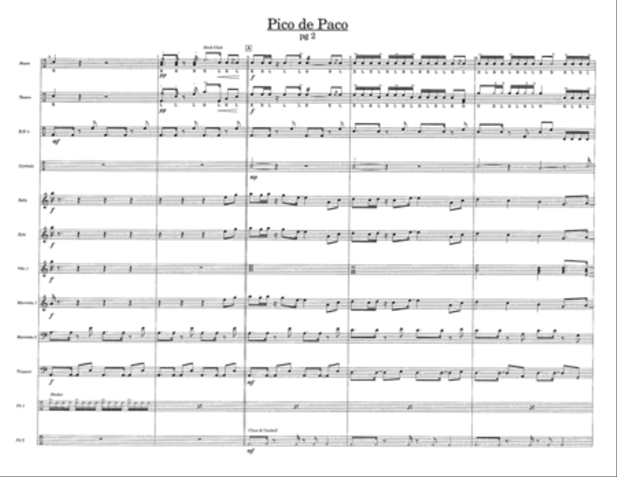 Pico De Paco w/Tutor Tracks Percussion Ensemble scores gallery preview page 4