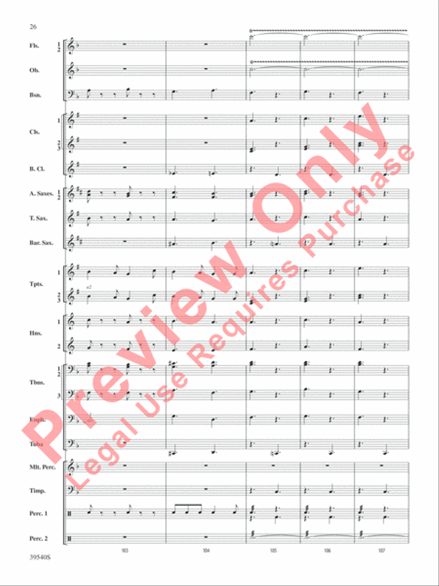 Carols from the British Isles Concert Band scores gallery preview page 27
