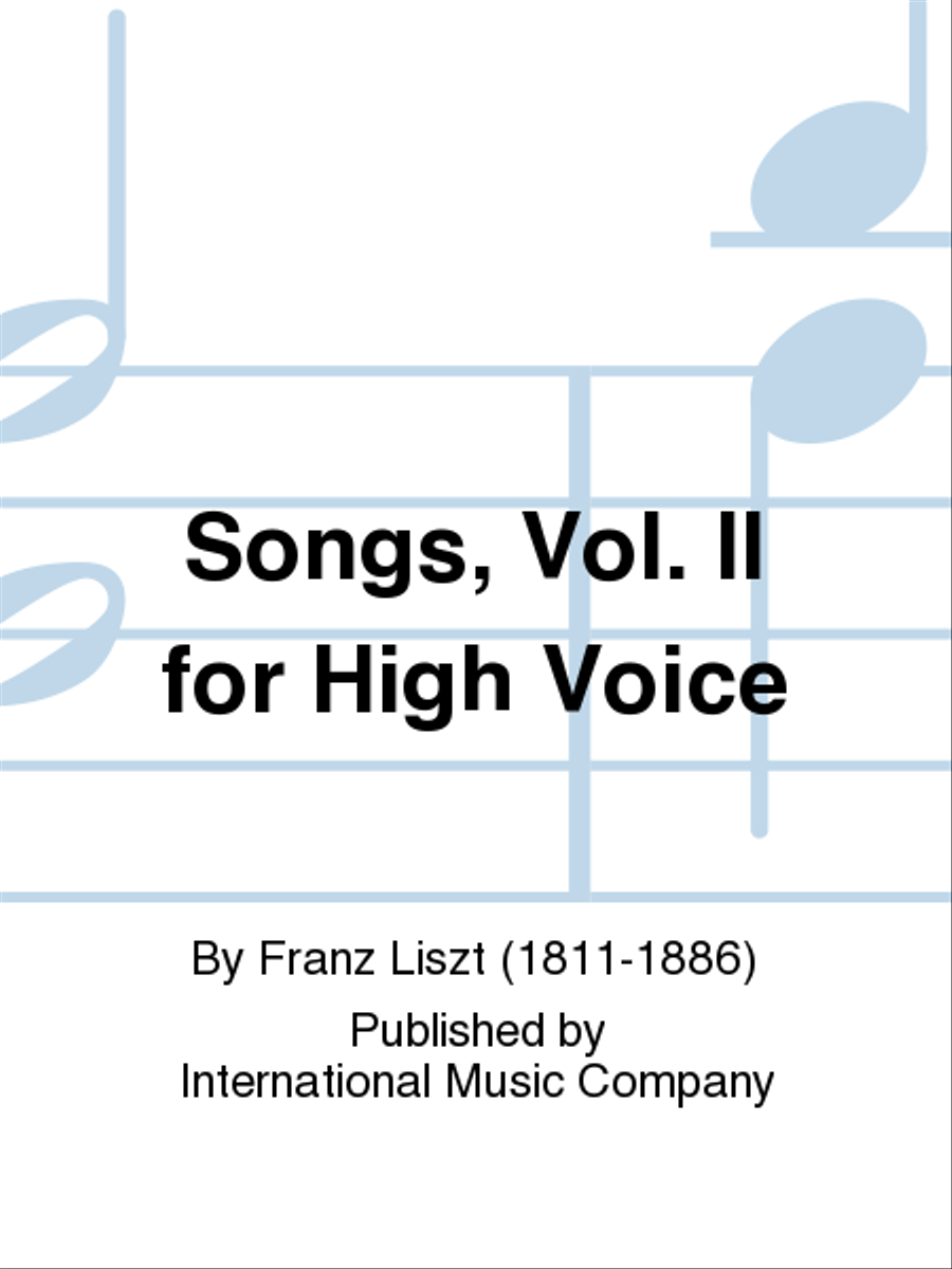 Songs, Vol. Ii For High Voice (German) High Voice scores gallery preview page 1