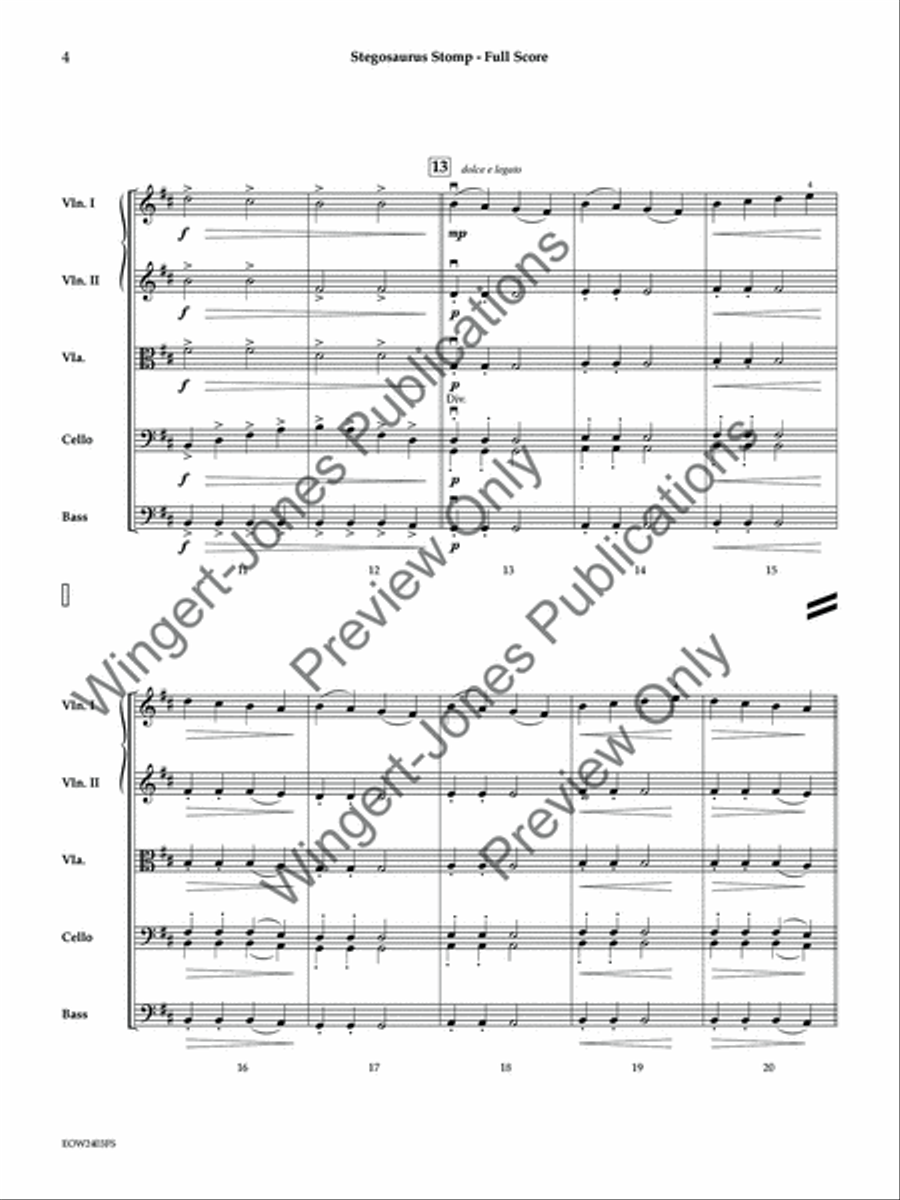 Stegosaurus Stomp String Orchestra scores gallery preview page 5