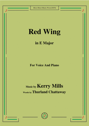 Kerry Mills-Red Wing,in E Major,for Voice&Piano