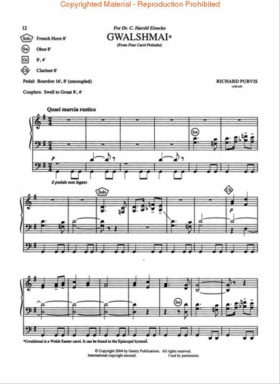 The Organ Music of Richard Purvis - Volume 1 Organ scores gallery preview page 3