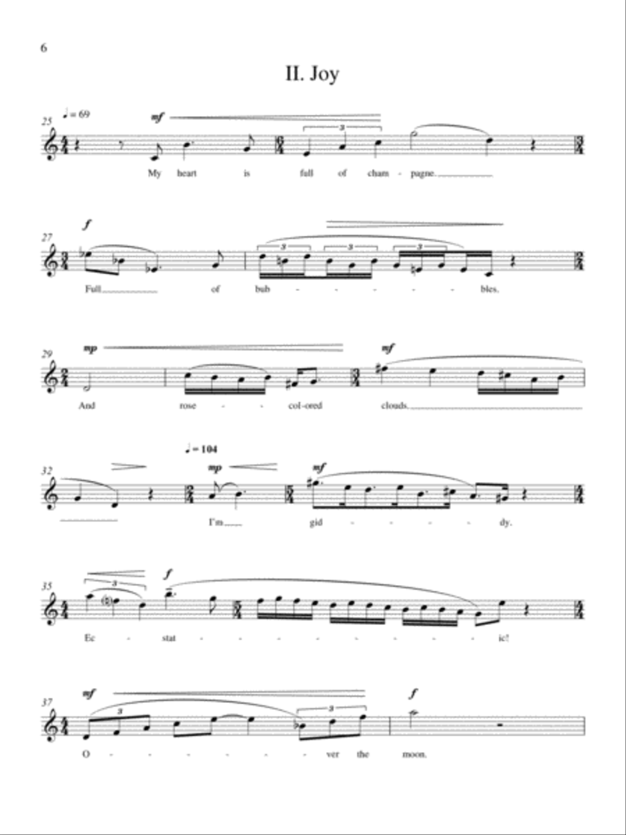 Sentiment: Monodrama for Soprano Solo unaccompanied on texts by Caitlin Vincent A Cappella scores gallery preview page 6