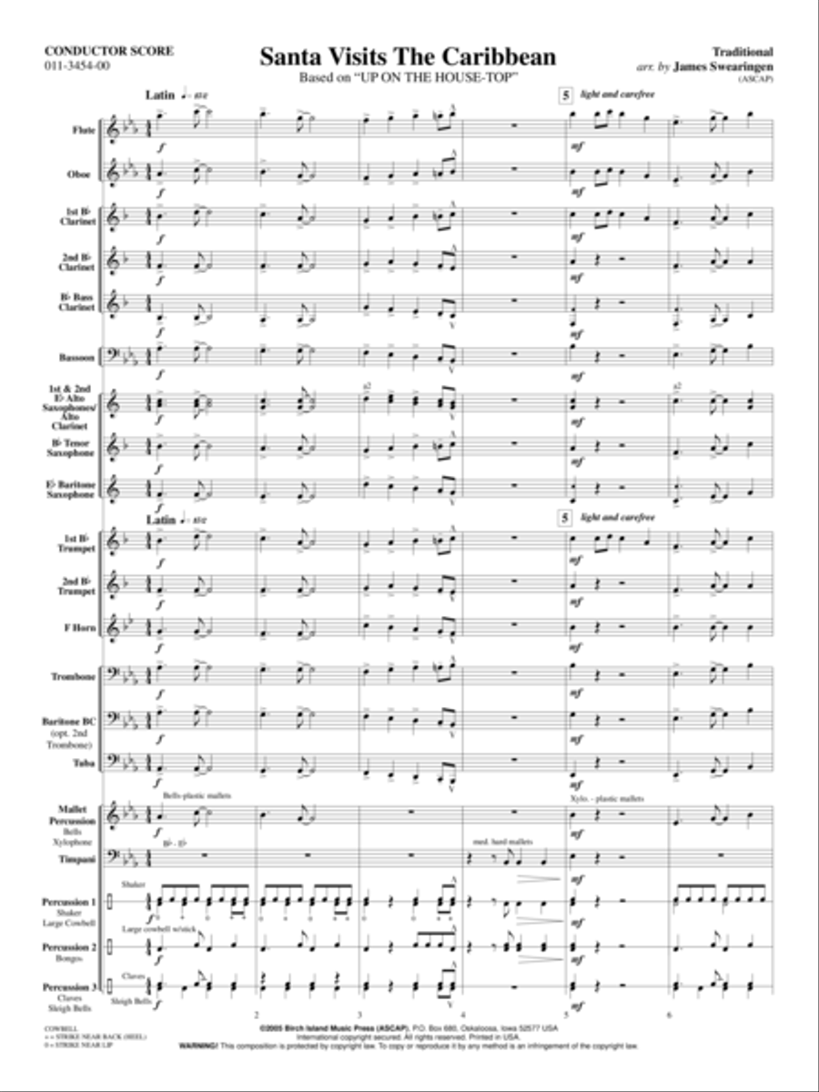 Santa Visits the Caribbean Concert Band scores gallery preview page 2