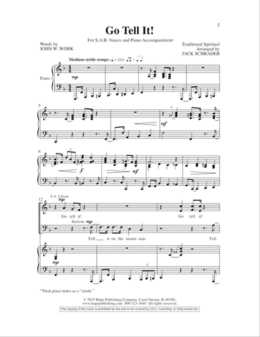 Go Tell It! Choir scores gallery preview page 3