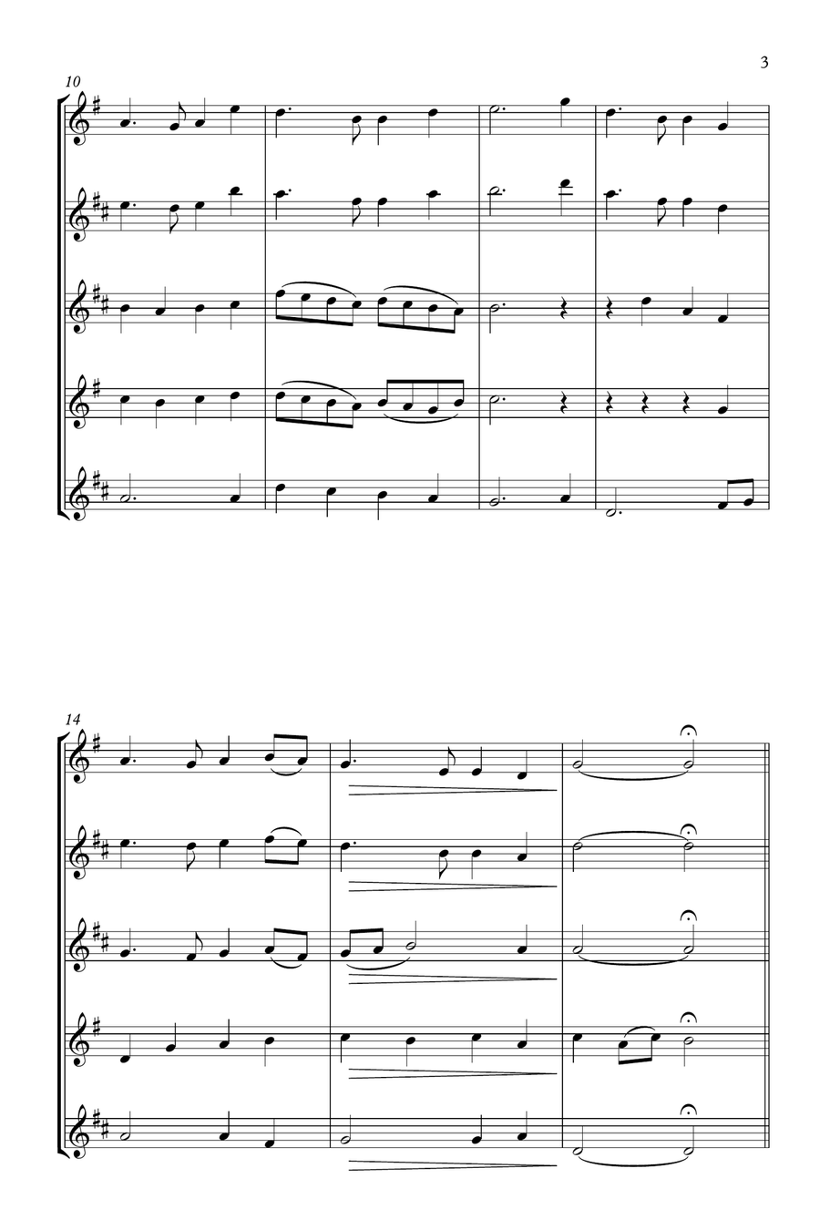 Auld Lang Syne - Saxophone Quartet Saxophone Quartet scores gallery preview page 3