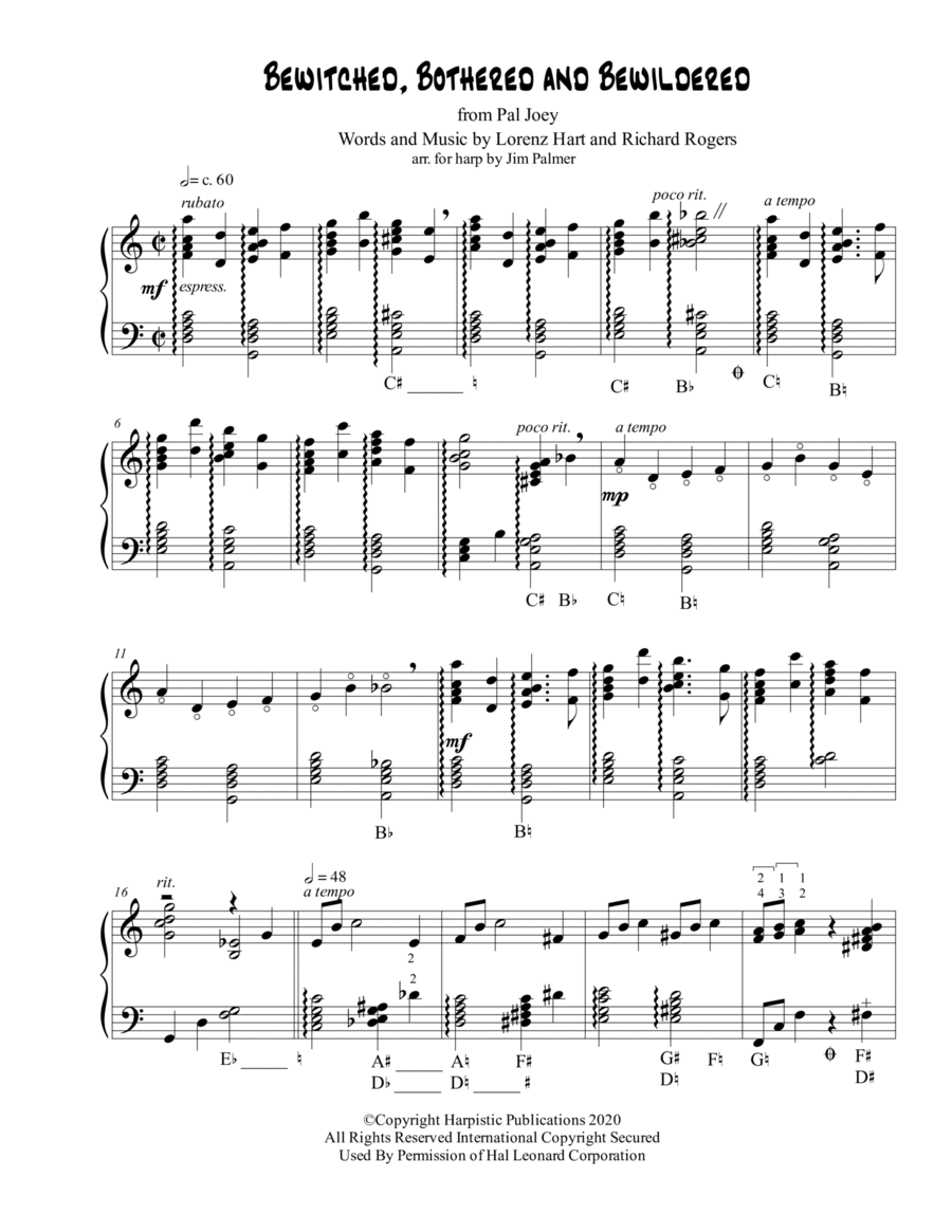Bewitched Harp scores gallery preview page 1