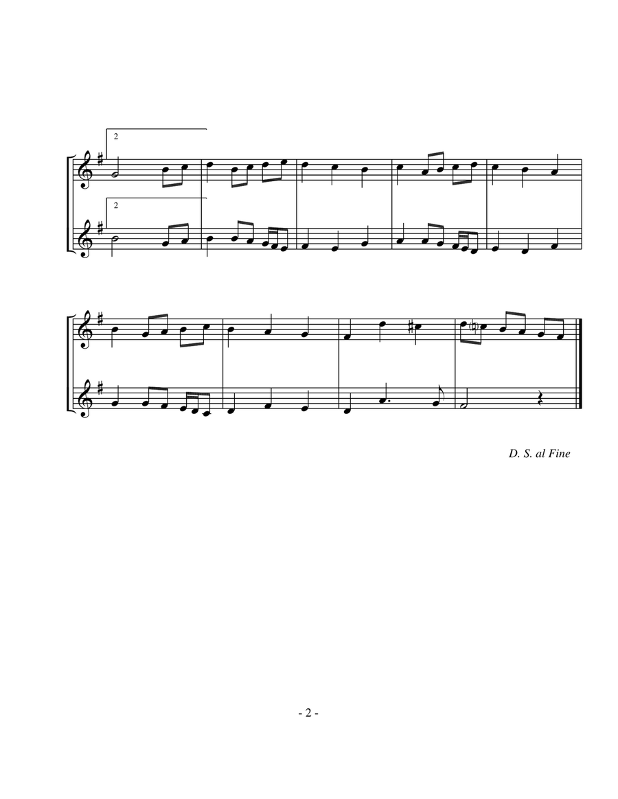 Twelve Recorder Duets Woodwind Duet scores gallery preview page 2