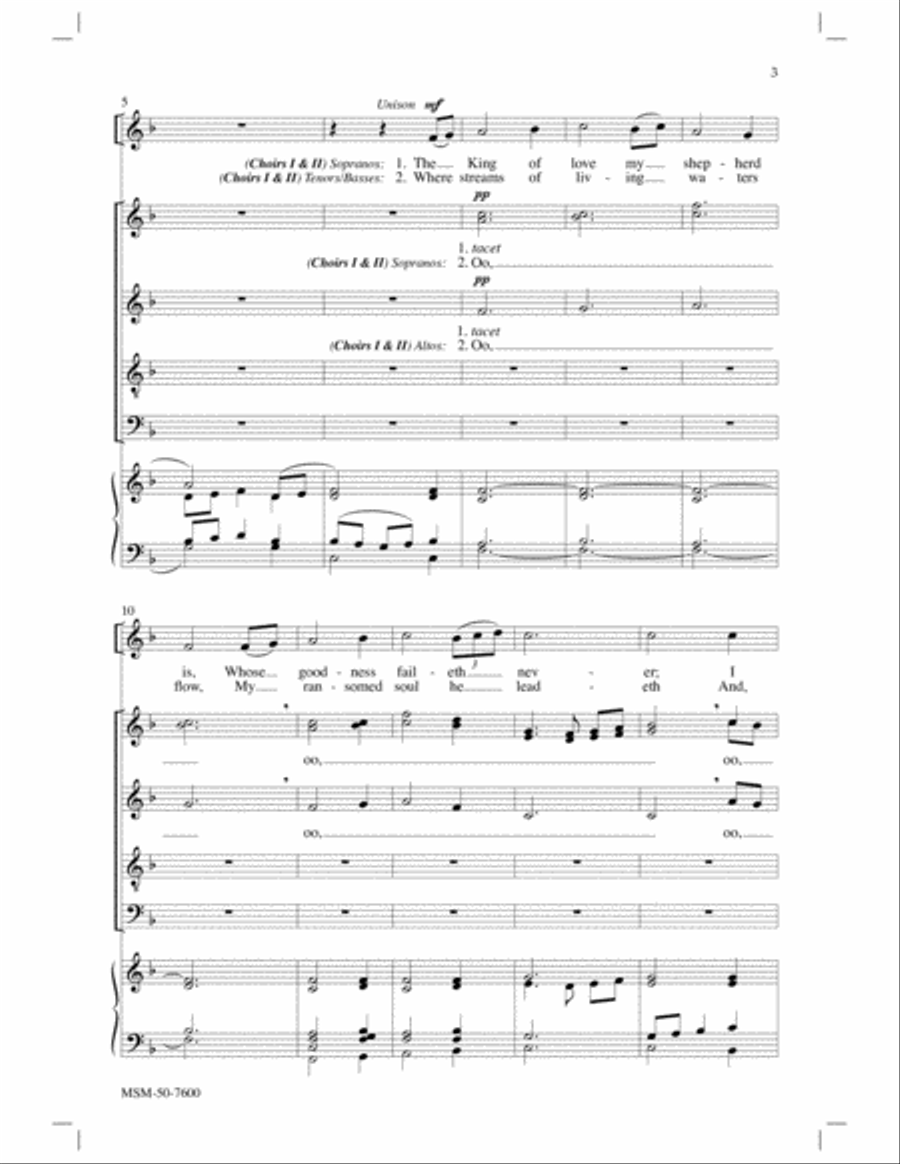 The King of Love My Shepherd Is Divisi scores gallery preview page 3