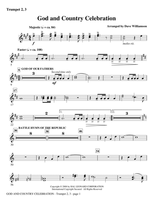 God And Country Celebration (Medley) - Bb Trumpet 2,3