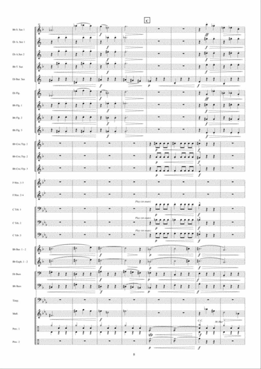 Rapunzel Fanfare Band scores gallery preview page 9