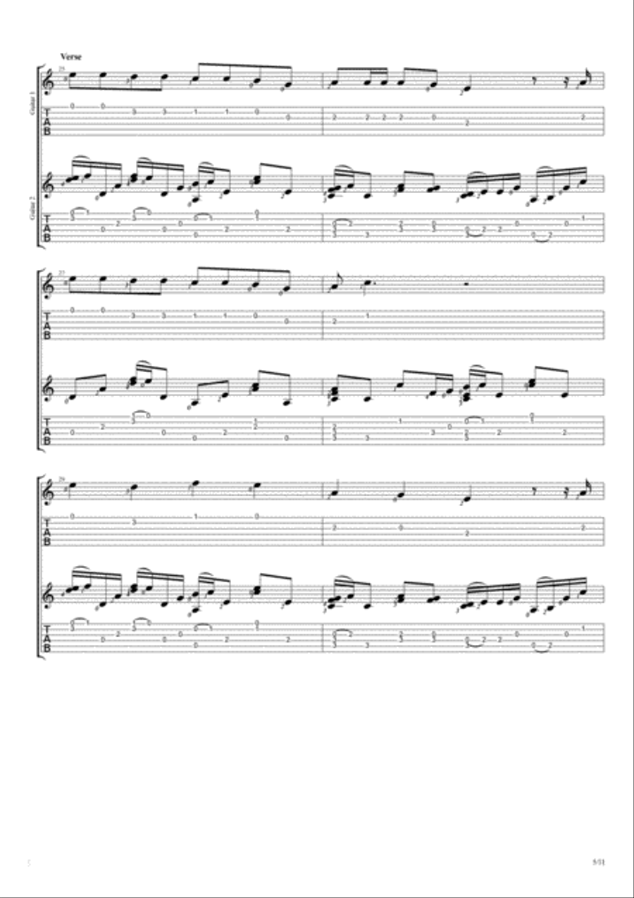 Safe And Sound Electric Guitar scores gallery preview page 5