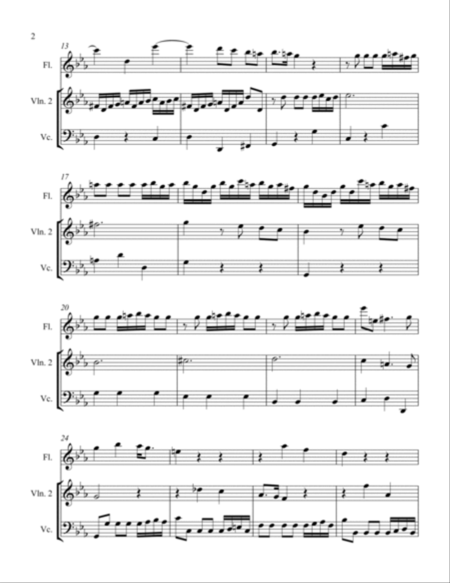 Sonata in C Minor Movement I Small Ensemble scores gallery preview page 2
