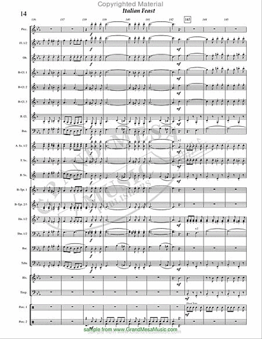 Italian Feast Concert Band scores gallery preview page 15