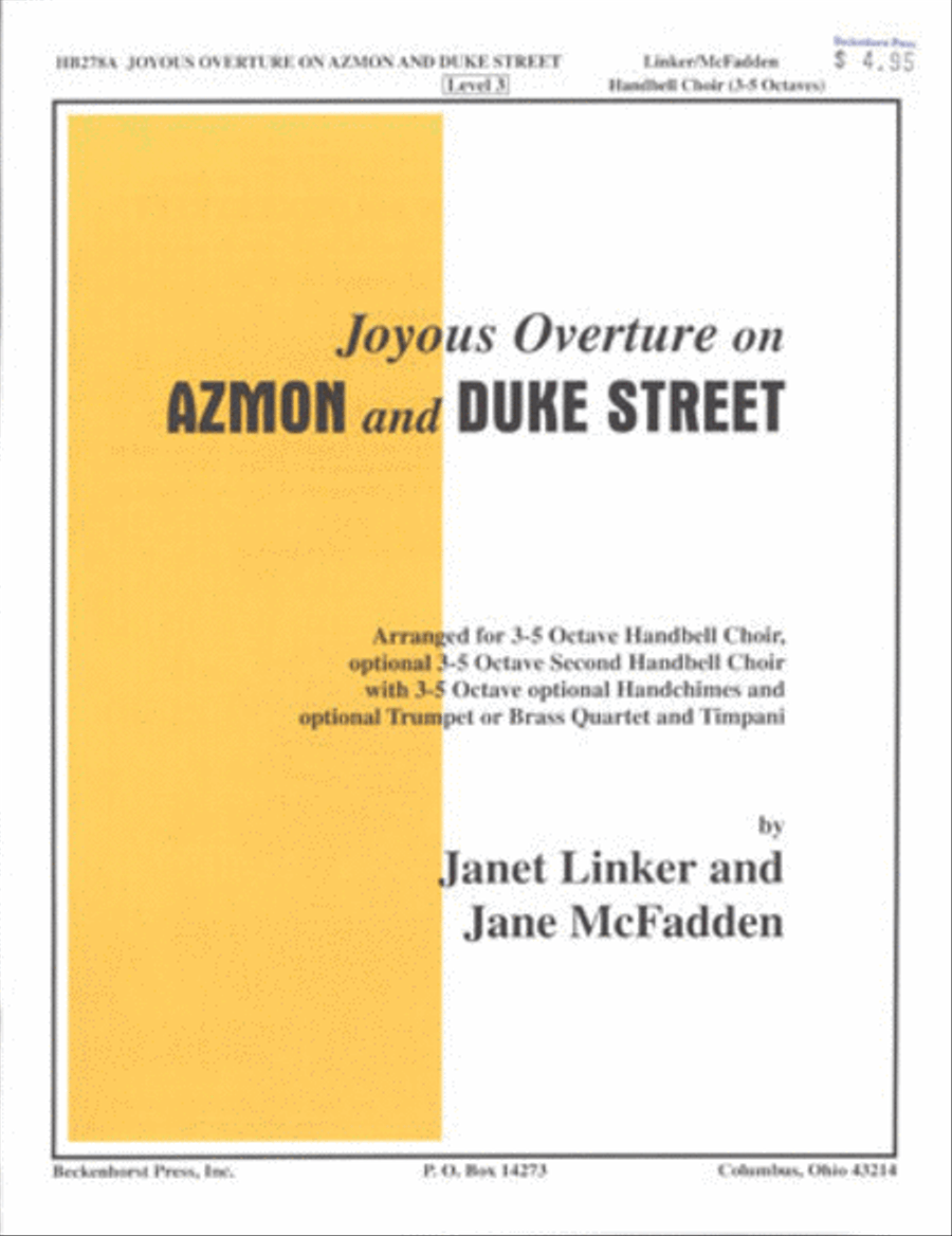 Joyous Overture on AZMON and DUKE STREET - handbell part 5-Octaves scores gallery preview page 1