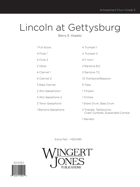 Lincoln At Gettysburg - Full Score