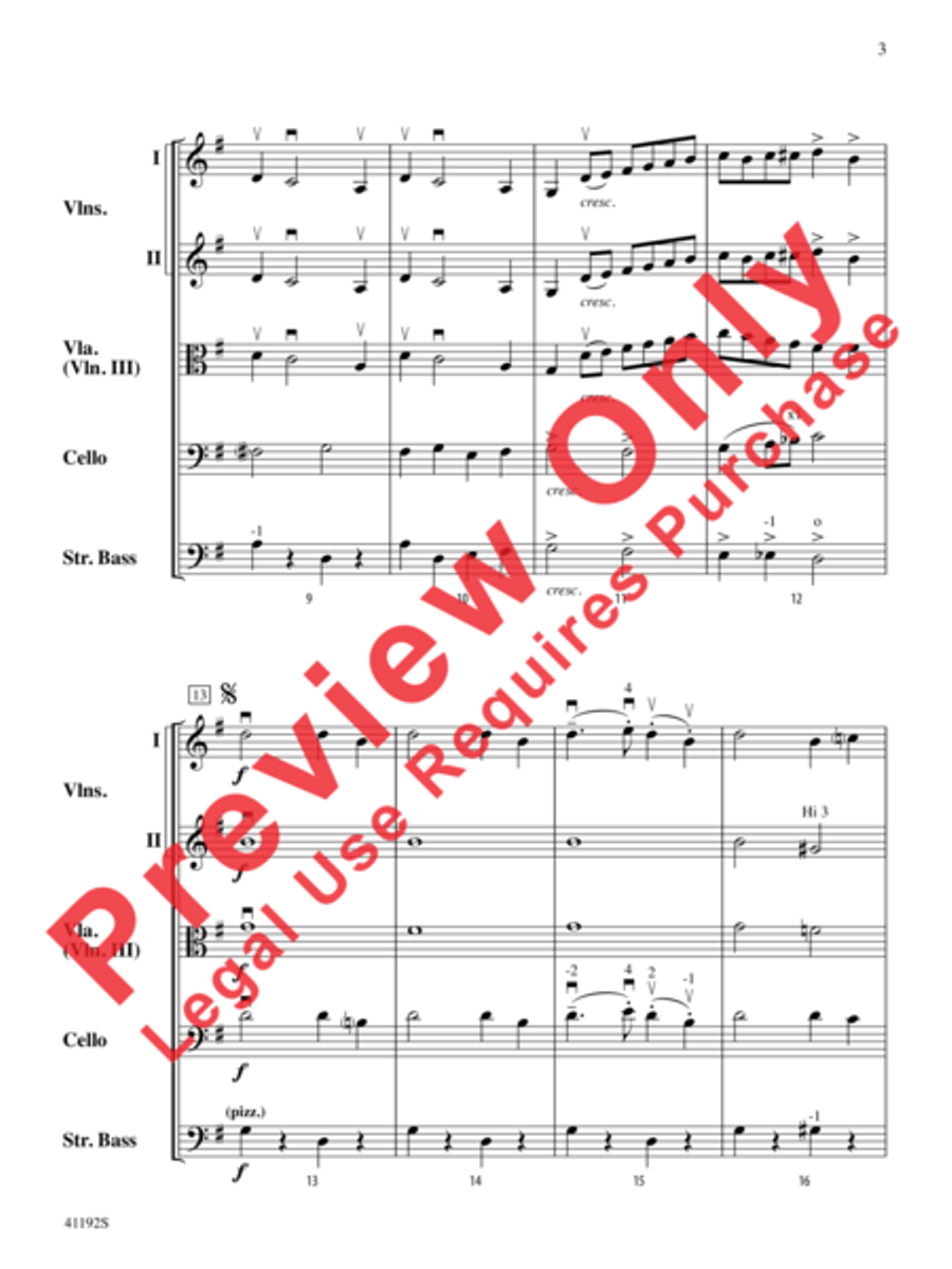Caissons Go Rolling Along String Orchestra scores gallery preview page 4