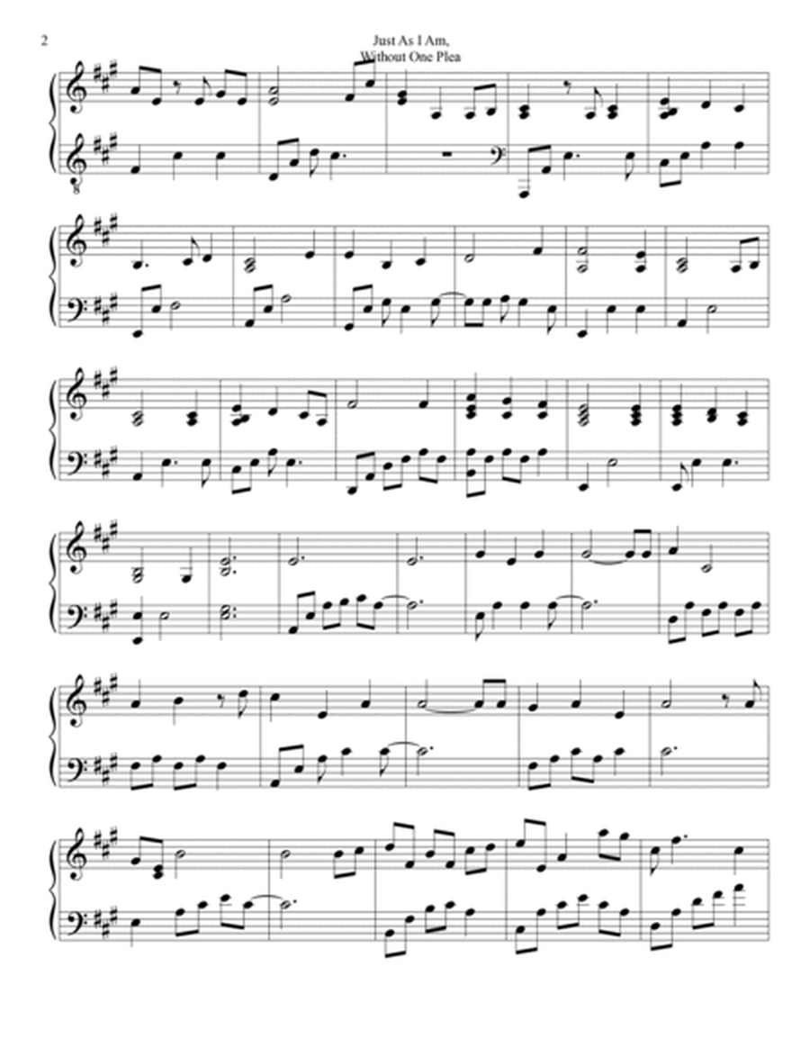 PIANO - Just as I Am (Piano Hymns Sheet Music PDF)